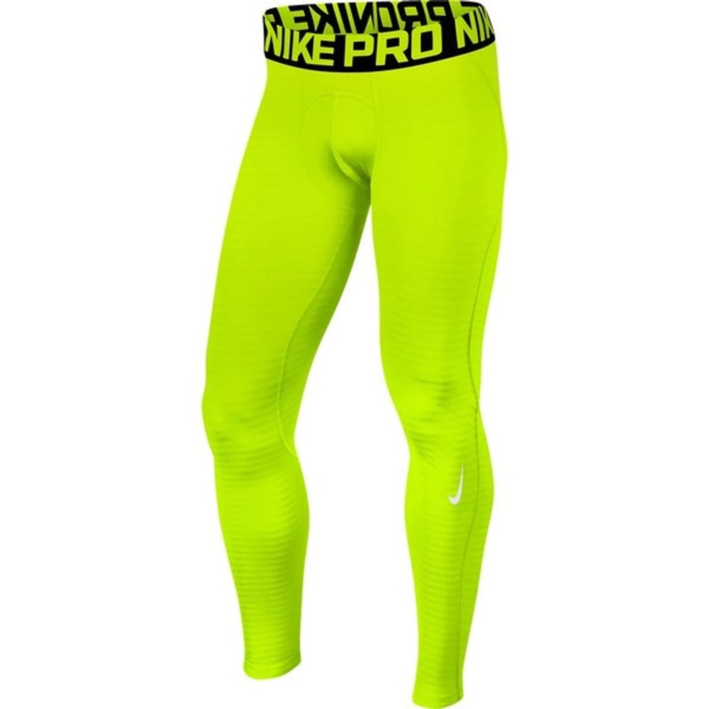 Nike Pro Bright Yellow Compression Leggings